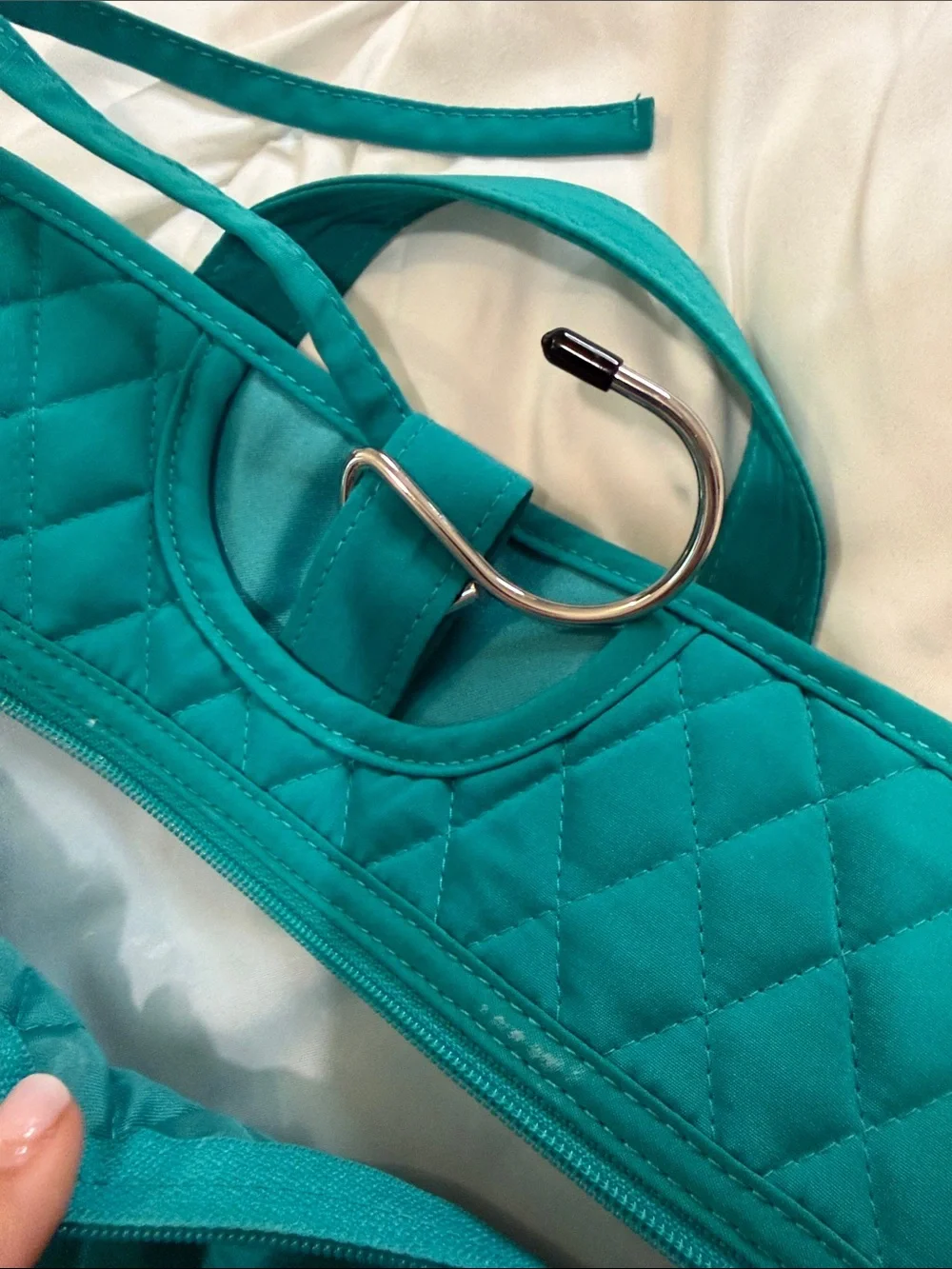 Vera Bradley Quilted Teal Cosmetic Pouch
